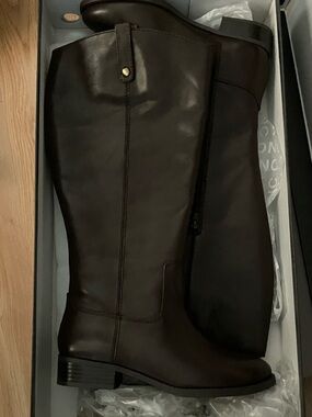 INC Extra Wide Calf Leather Boots